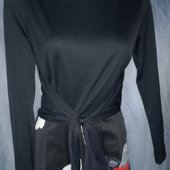 VINTAGE MAXI DRESS SOLID/FLORAL TORI RICHARD - Picture 8 of 11